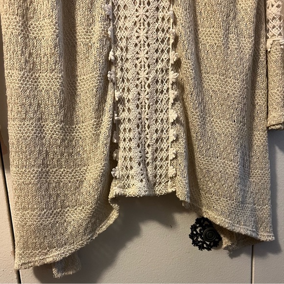 🆕 CAL STYLE BOHO CROCHET SWEATER NWT (2XL) BEIGE - Picture 4 of 6